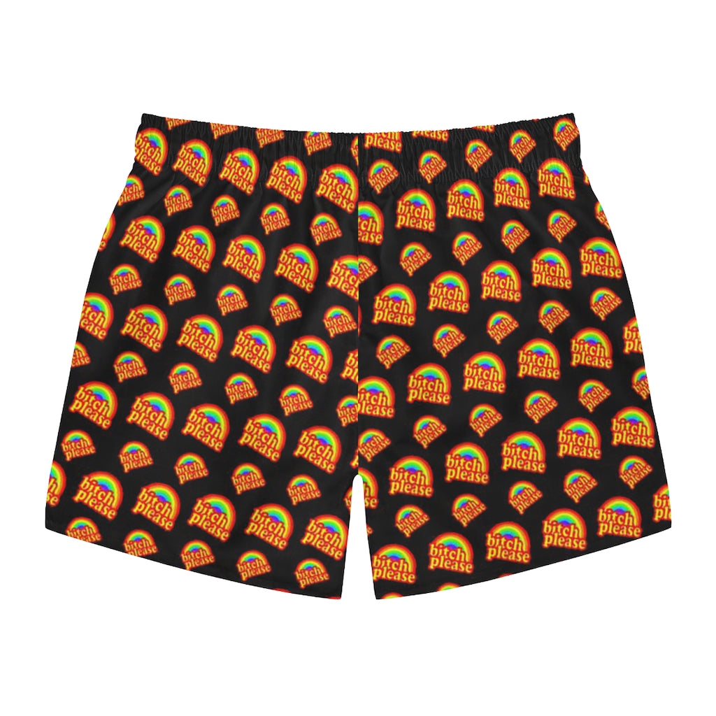 B*tch Please all over print Swim Trunks