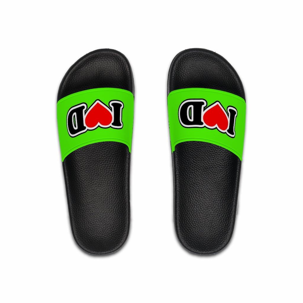 I Heart D Men's Slide Sandals GREEN