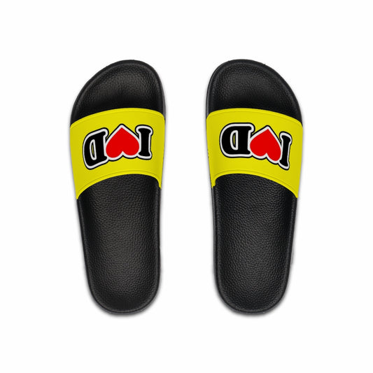 I Heart D Men's Slide Sandals YELLOW