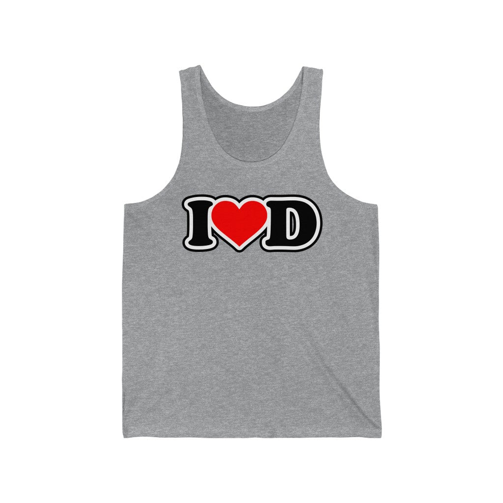 I Heart D Unisex Jersey Tank