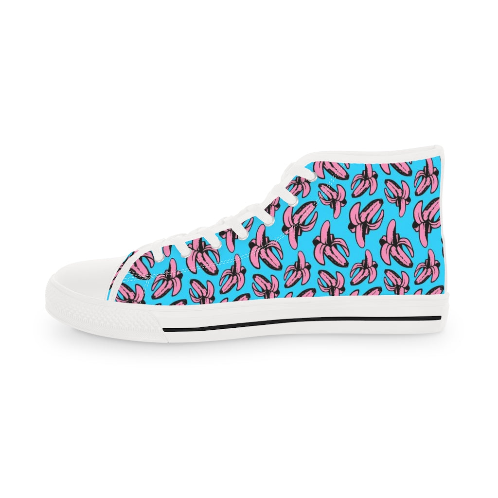 Banana all  over print Men's High Top Sneakers