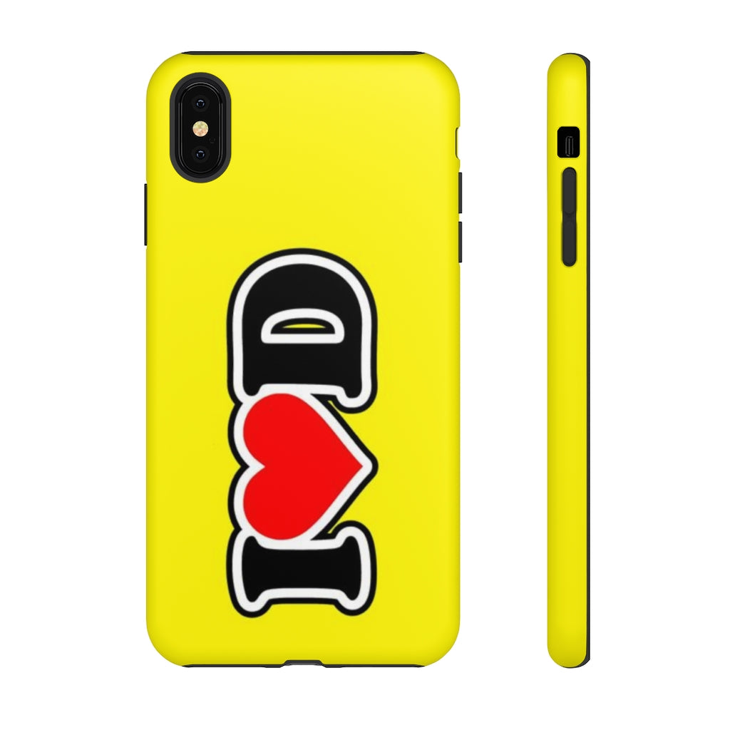 I Heart D Tough Cases YELLOW