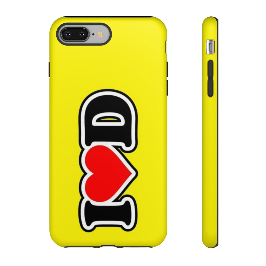 I Heart D Tough Cases YELLOW