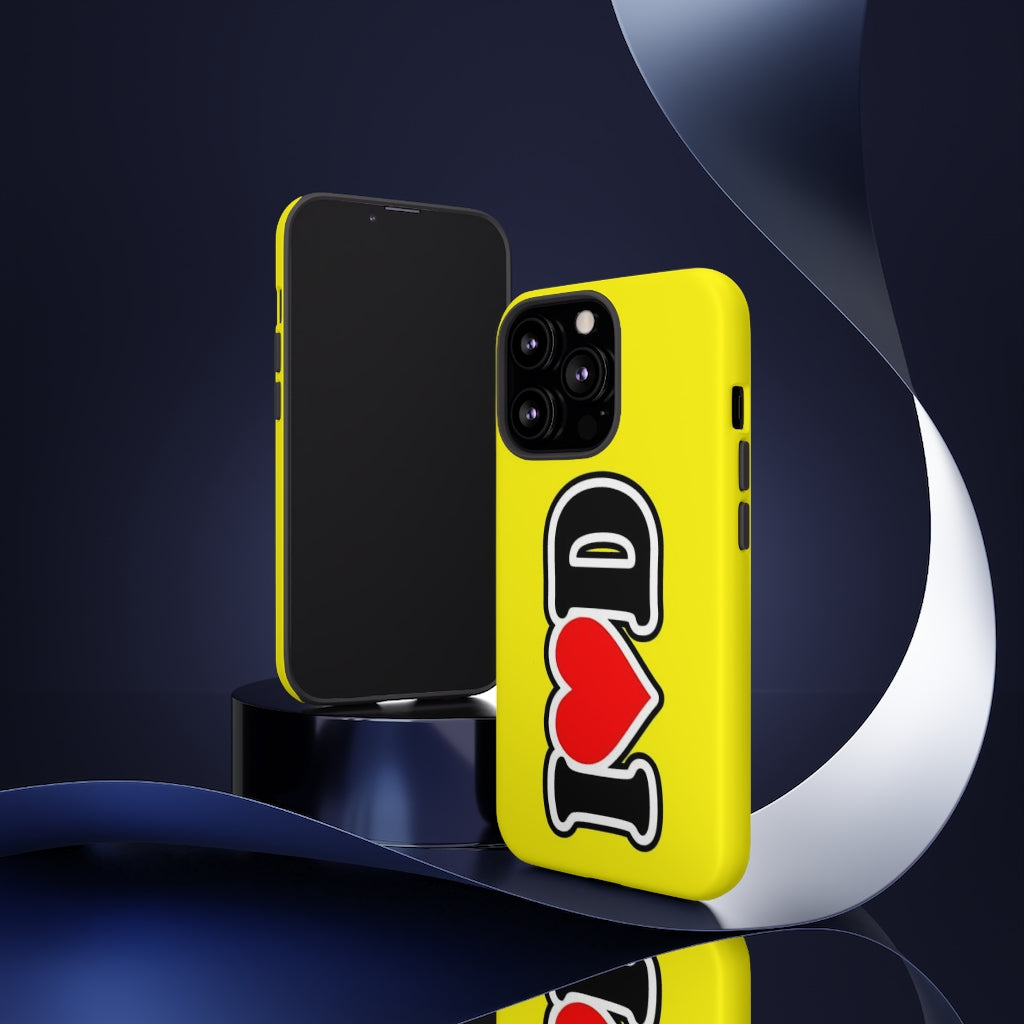 I Heart D Tough Cases YELLOW