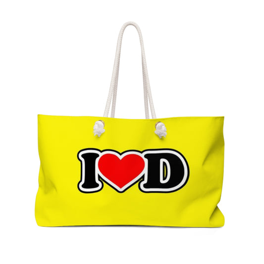 I Heart D Weekender Bag YELLOW