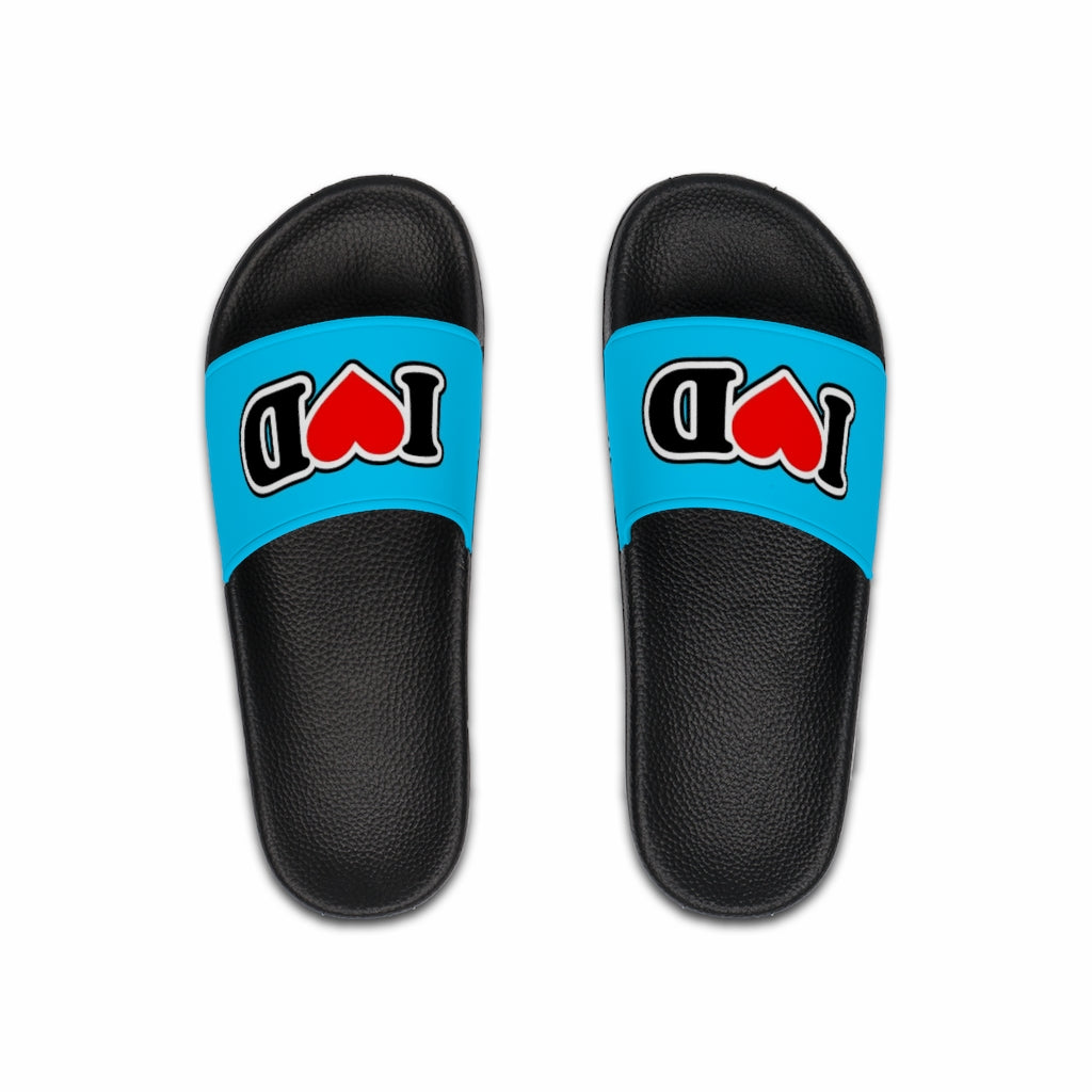 I Heart D Men's Slide Sandals BLUE