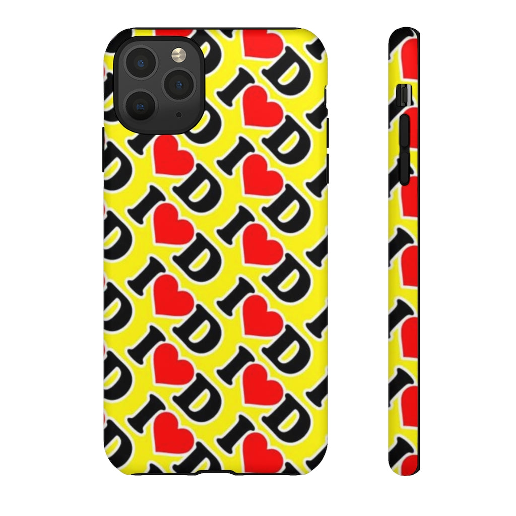 I Heart D all over print Tough Cases YELLOW