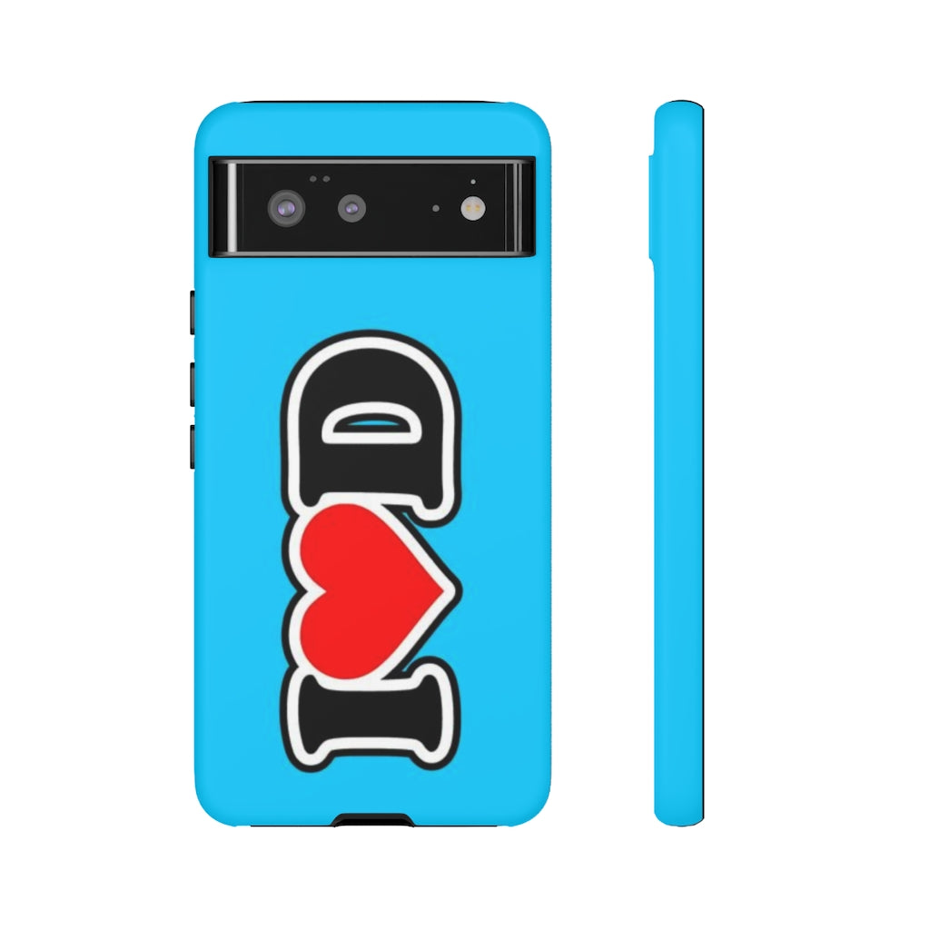 I Heart D Tough Cases BLUE