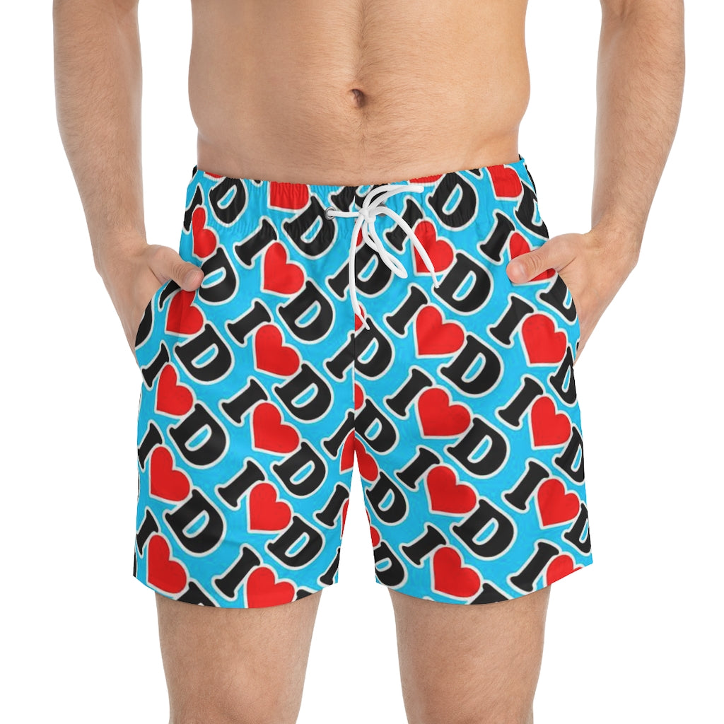 I Heart D Swim Trunks BLUE