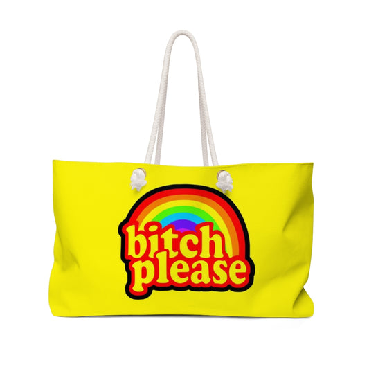 B*tch please Weekender Bag YELLOW