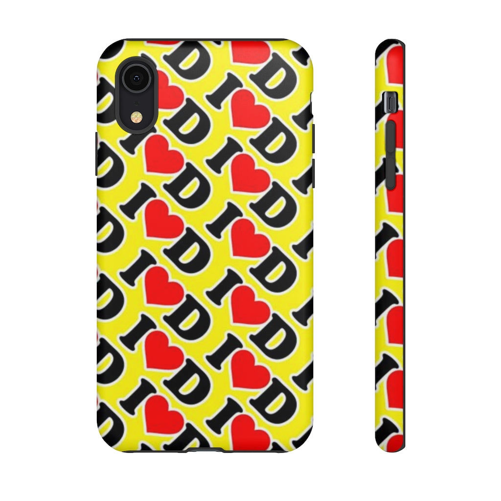 I Heart D all over print Tough Cases YELLOW