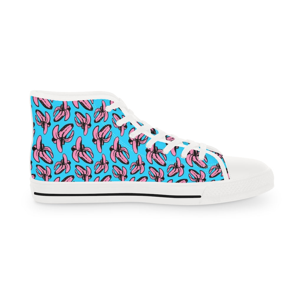 Banana all  over print Men's High Top Sneakers