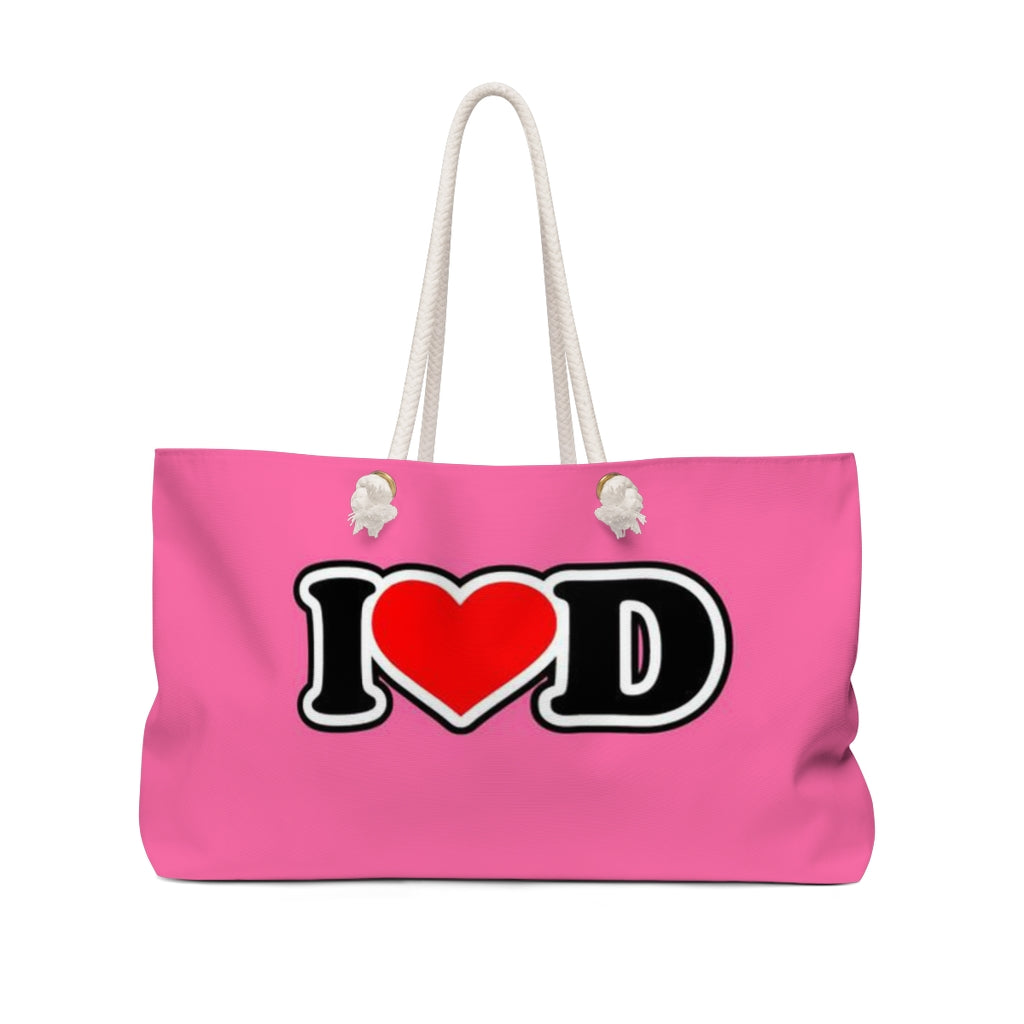 I Heart D Weekender Bag PINK