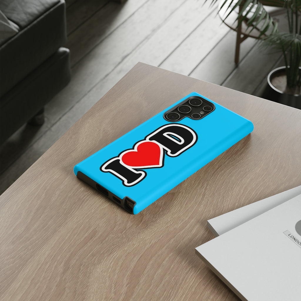 I Heart D Tough Cases BLUE