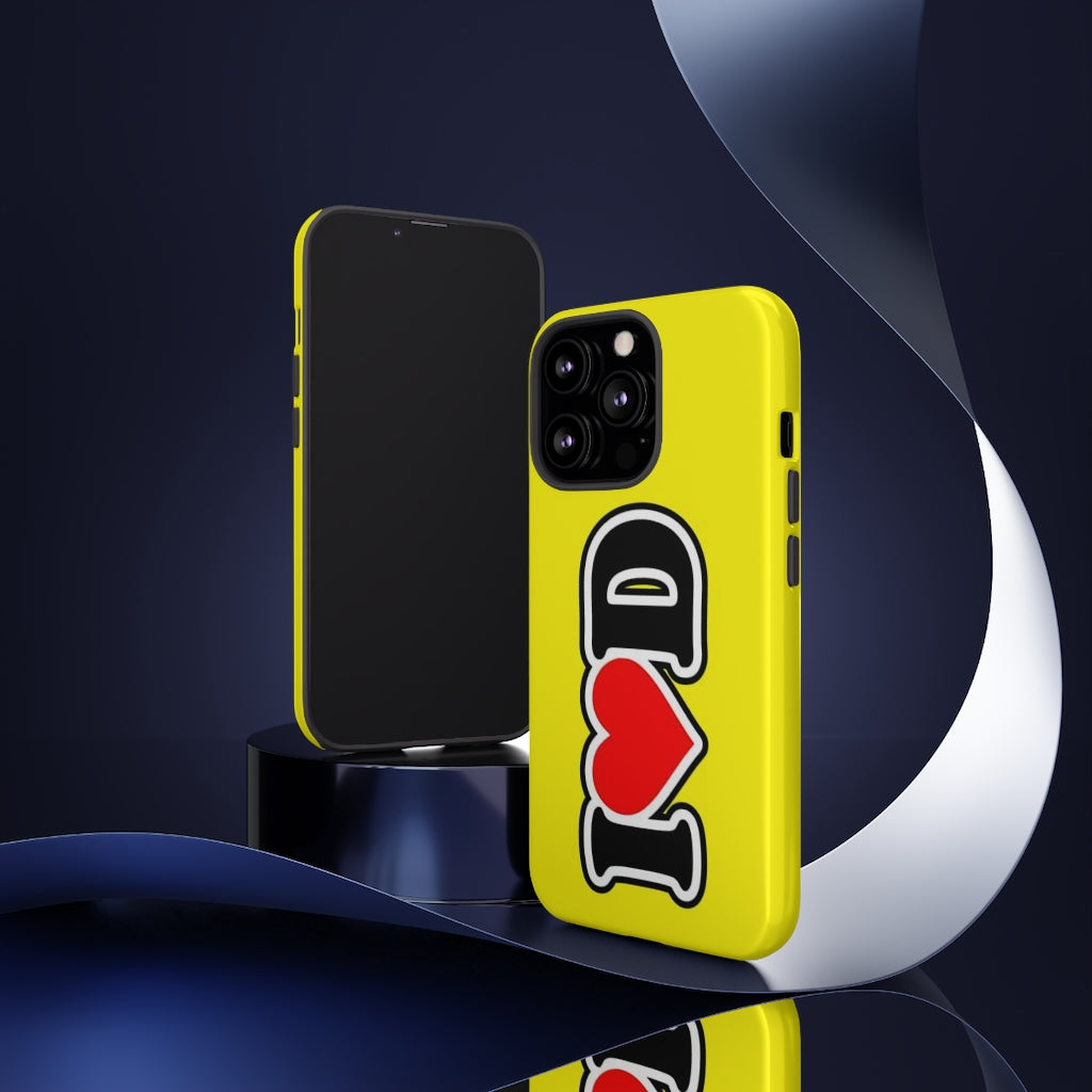 I Heart D Tough Cases YELLOW