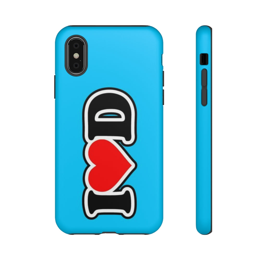 I Heart D Tough Cases BLUE