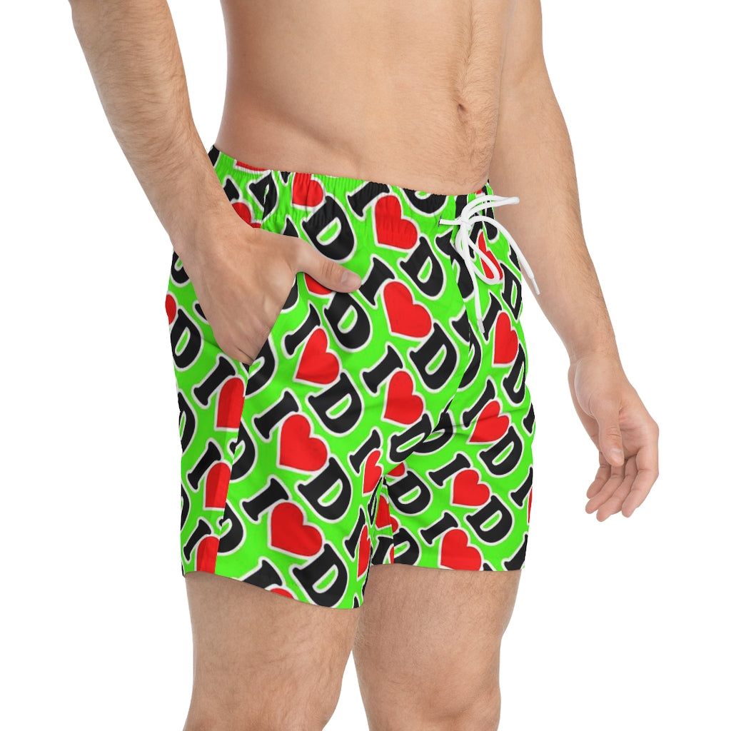 I Heart D Swim Trunks GREEN