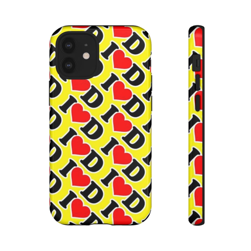 I Heart D all over print Tough Cases YELLOW