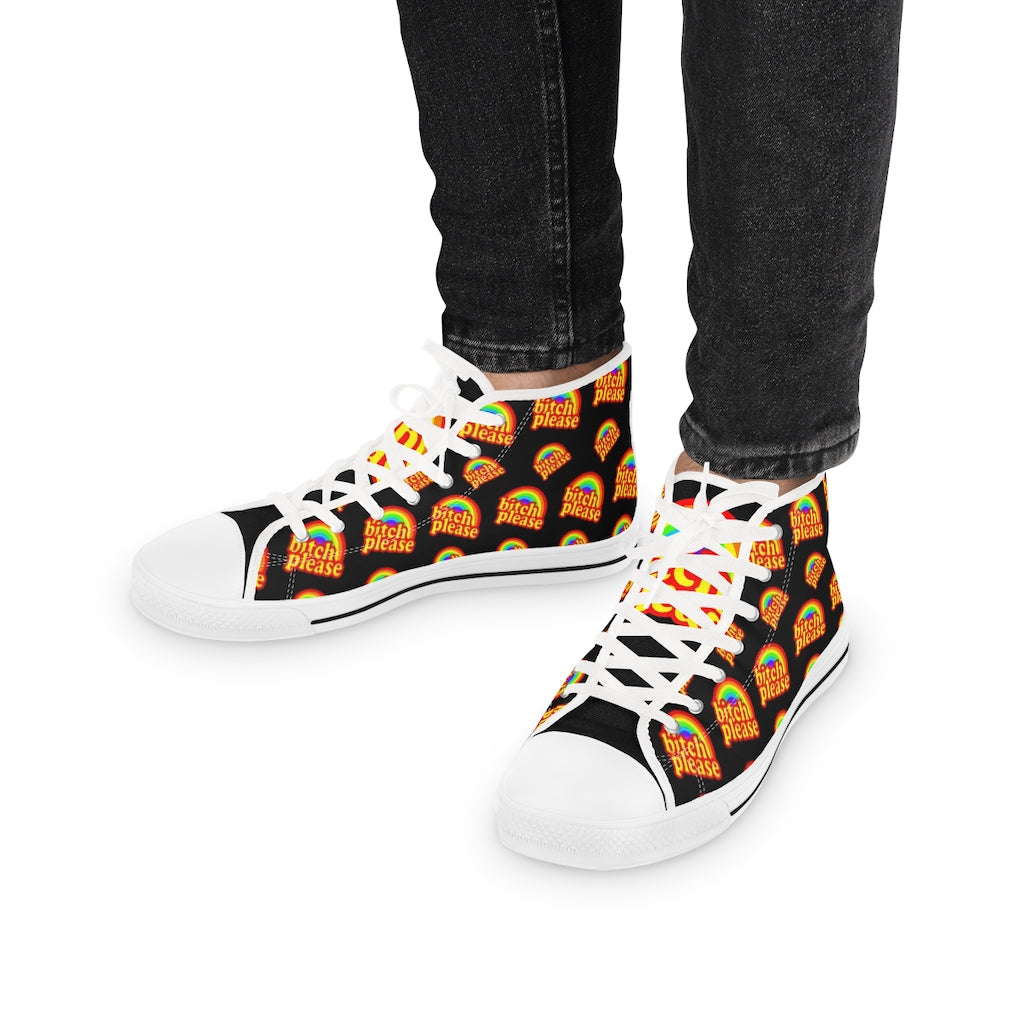 B*tch Please all over print Men's High Top Sneakers