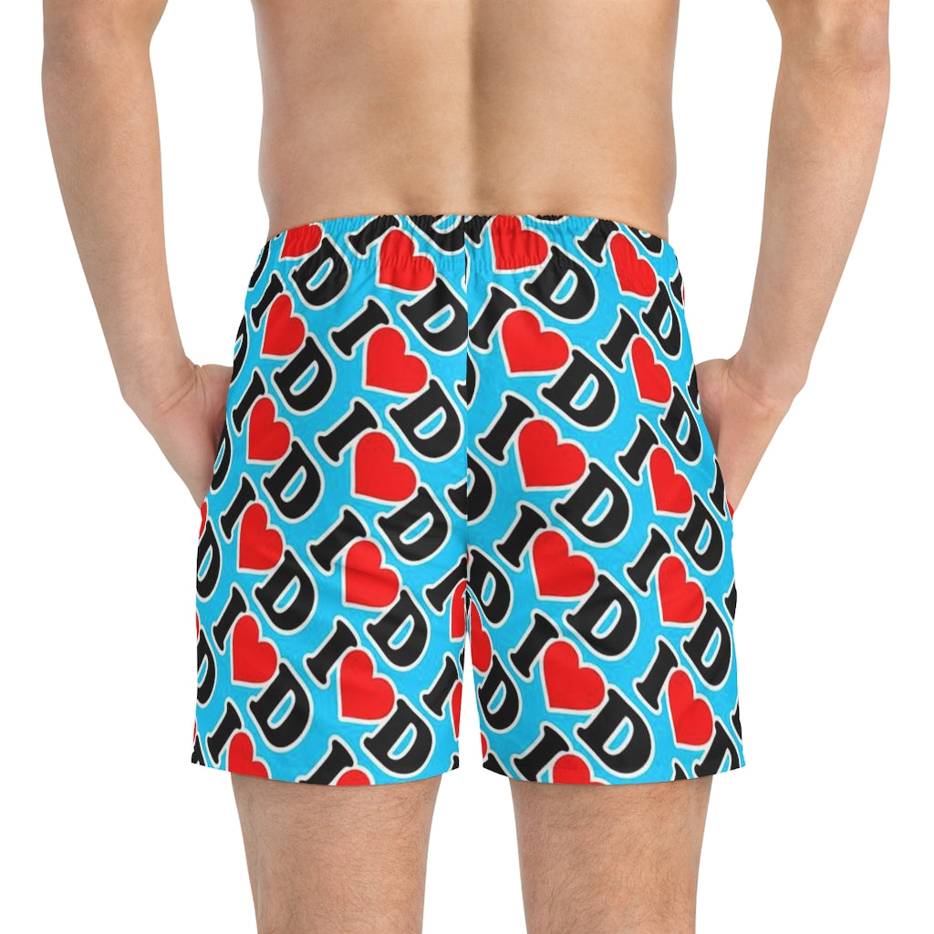 I Heart D Swim Trunks BLUE