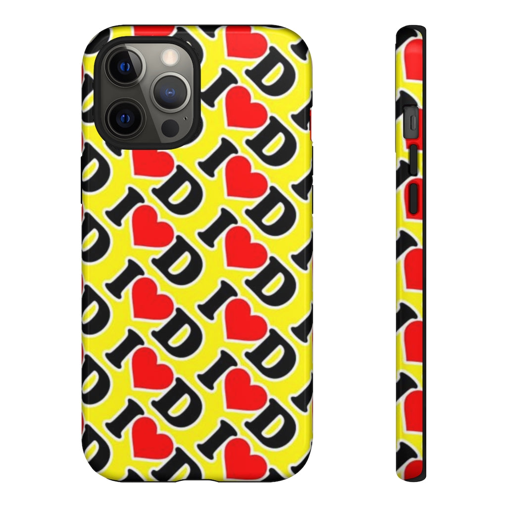 I Heart D all over print Tough Cases YELLOW