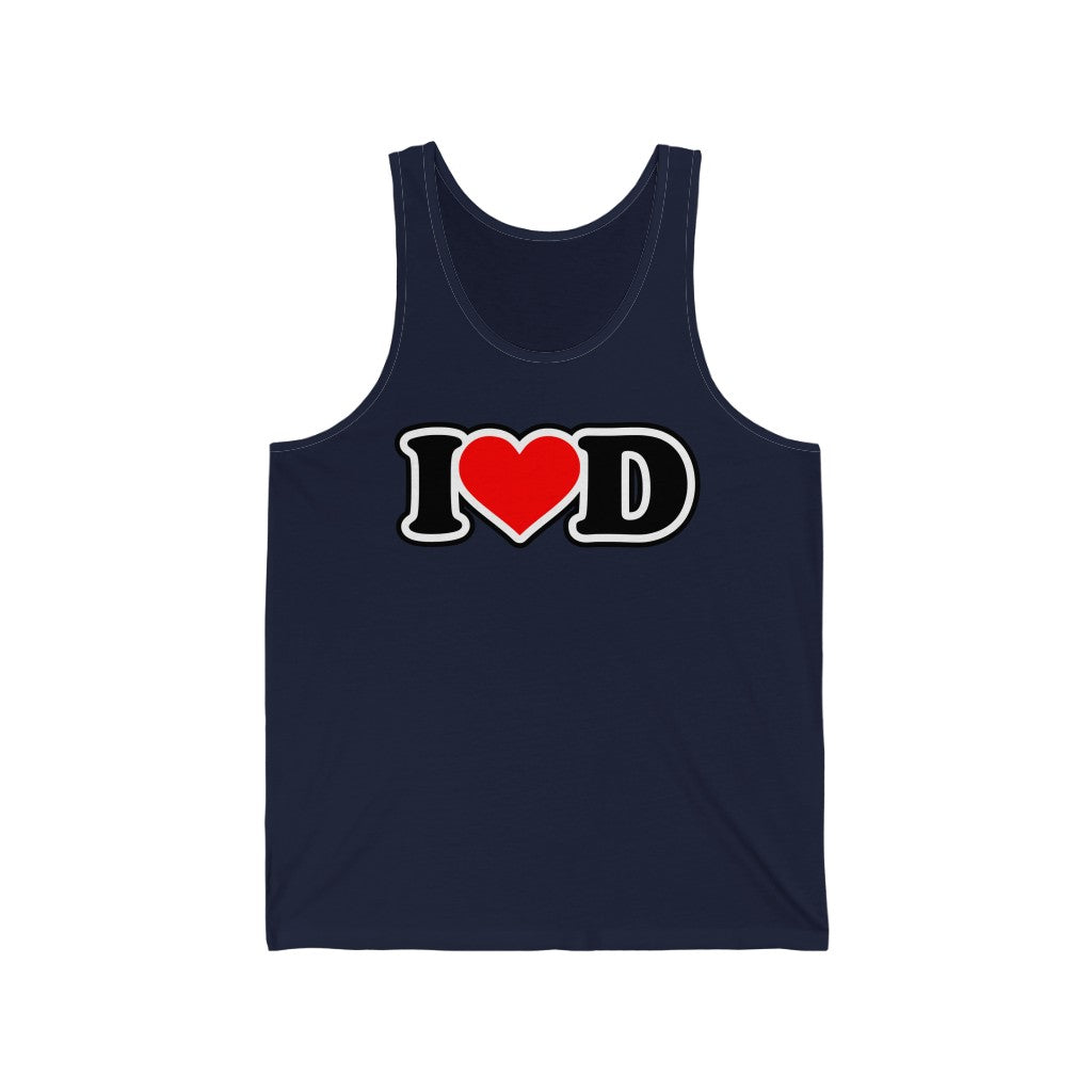 I Heart D Unisex Jersey Tank