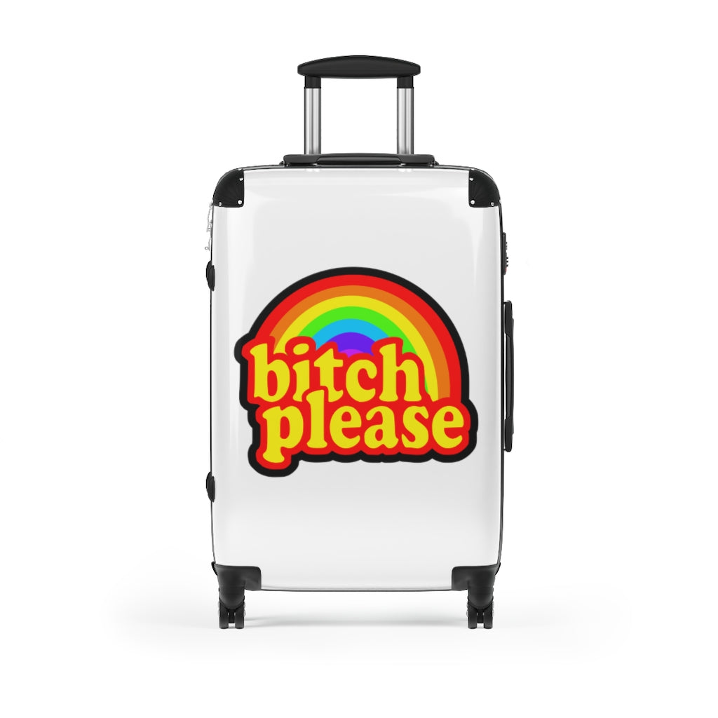 B*tch please Suitcases WHITE