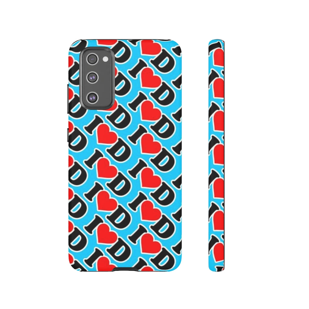 I Heart D all over print Tough Cases BLUE