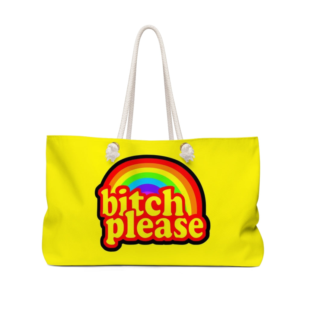 B*tch please Weekender Bag YELLOW