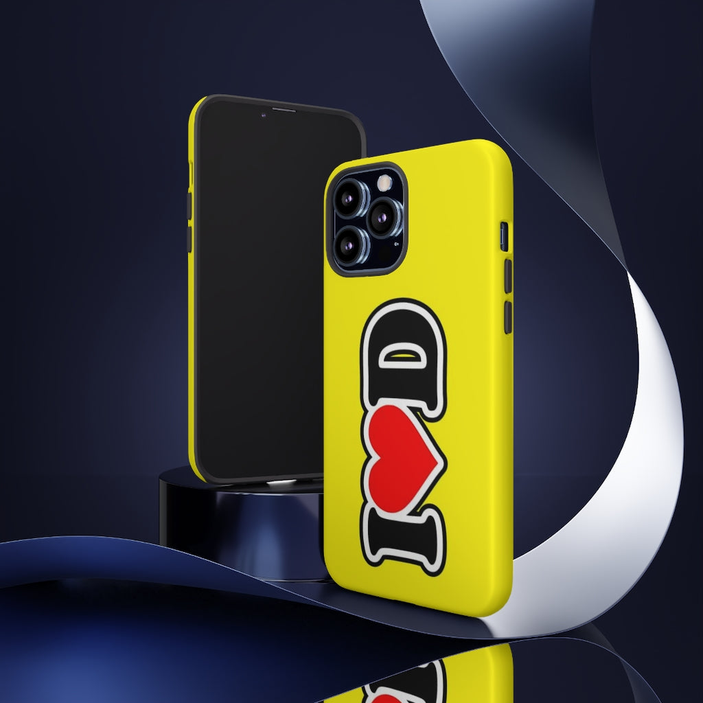 I Heart D Tough Cases YELLOW