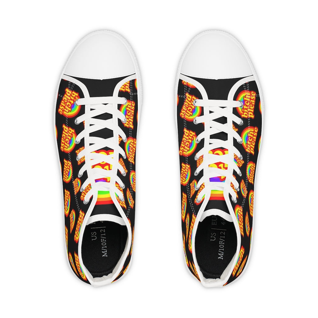 B*tch Please all over print Men's High Top Sneakers