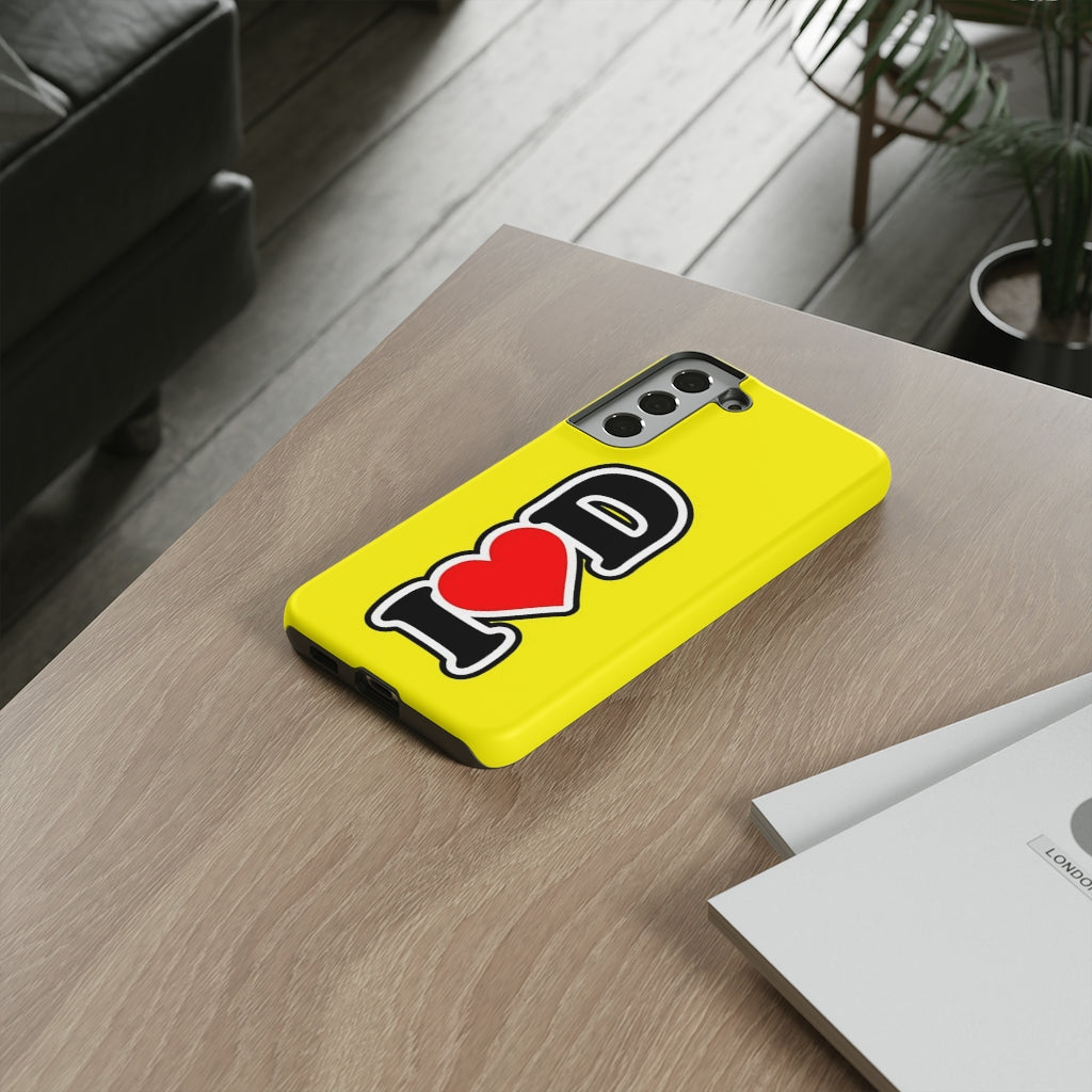 I Heart D Tough Cases YELLOW