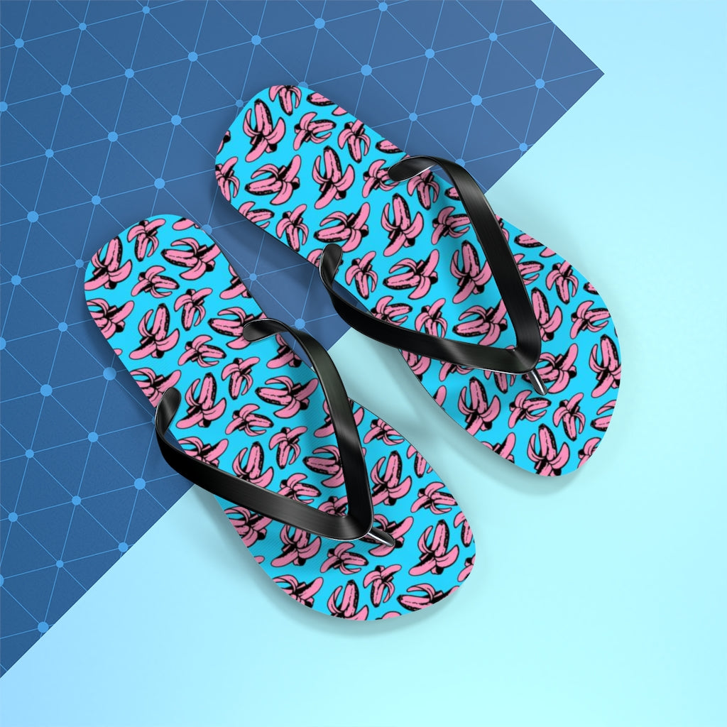 Banana all over print Flip Flops