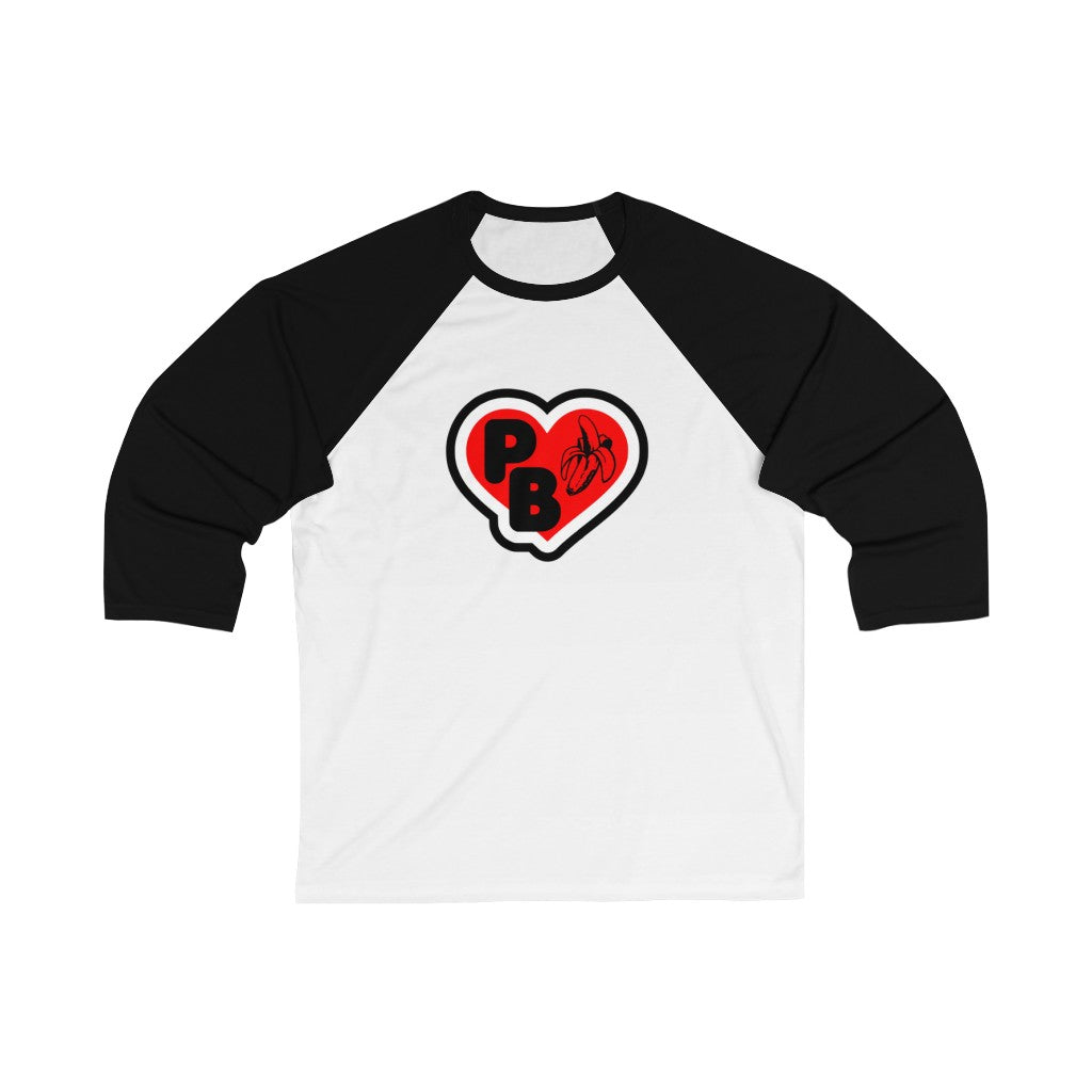 PB logo Unisex 3\4 Sleeve Baseball Tee