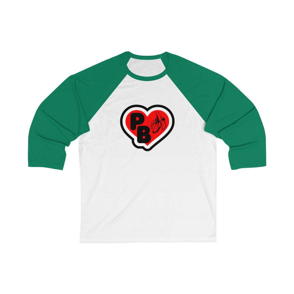 PB logo Unisex 3\4 Sleeve Baseball Tee