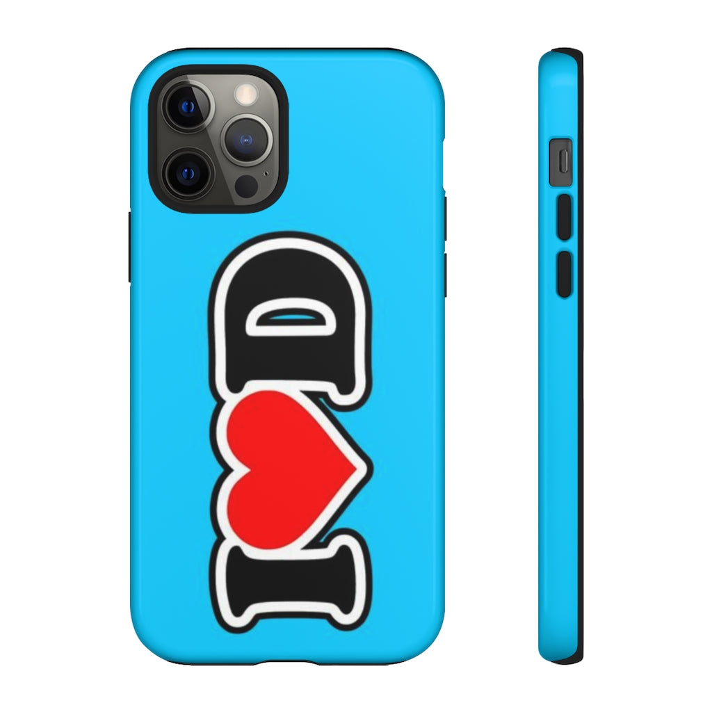 I Heart D Tough Cases BLUE