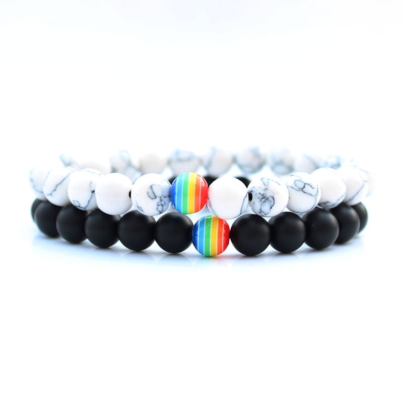 Rainbow Couples Bracelets