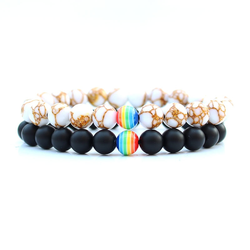 Rainbow Couples Bracelets