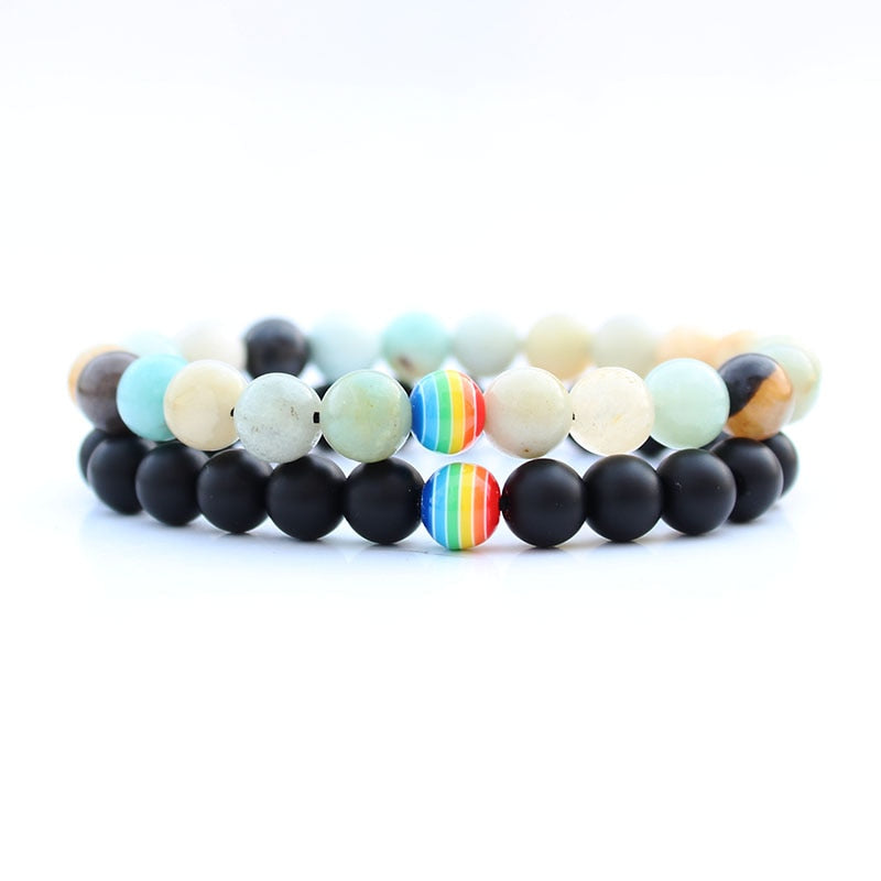 Rainbow Couples Bracelets