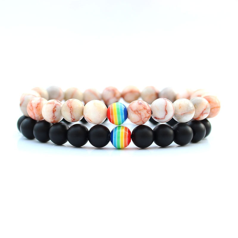 Rainbow Couples Bracelets