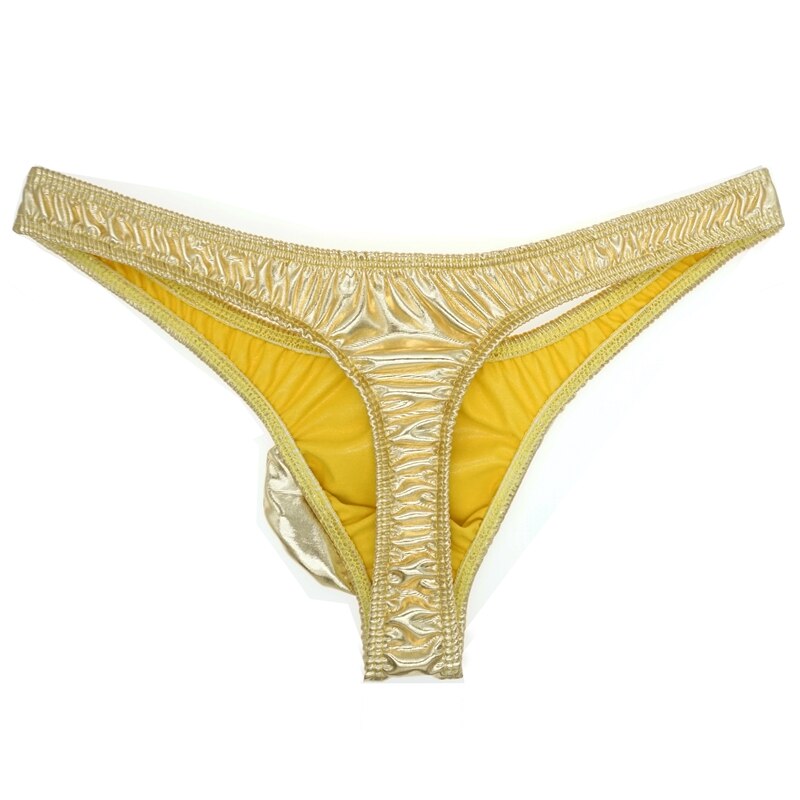 Slick Thong Sexy  Patent Leather Underpants Pouch Thong G-String