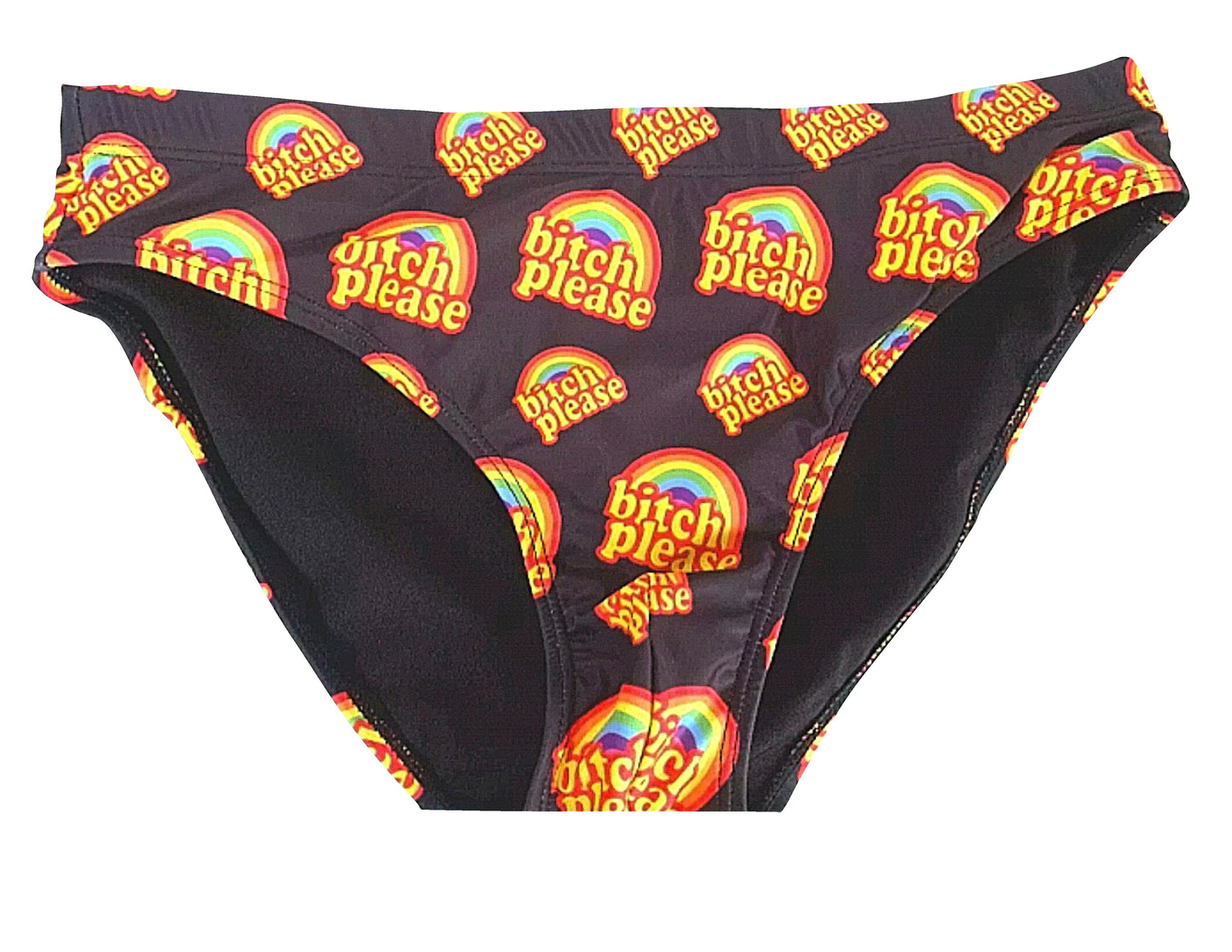 B*tch Please all over print swim brief