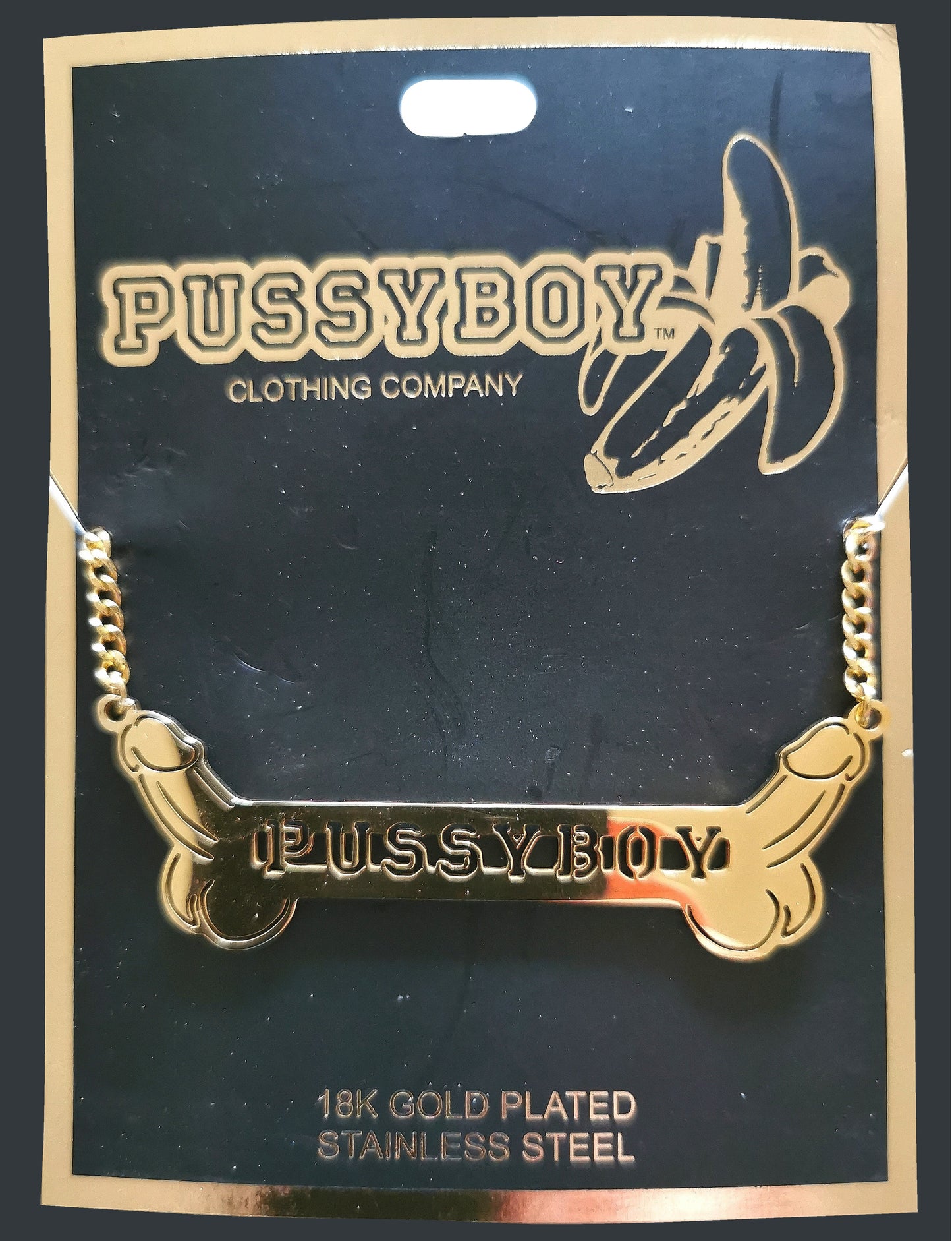 Pussyboy gold necklace