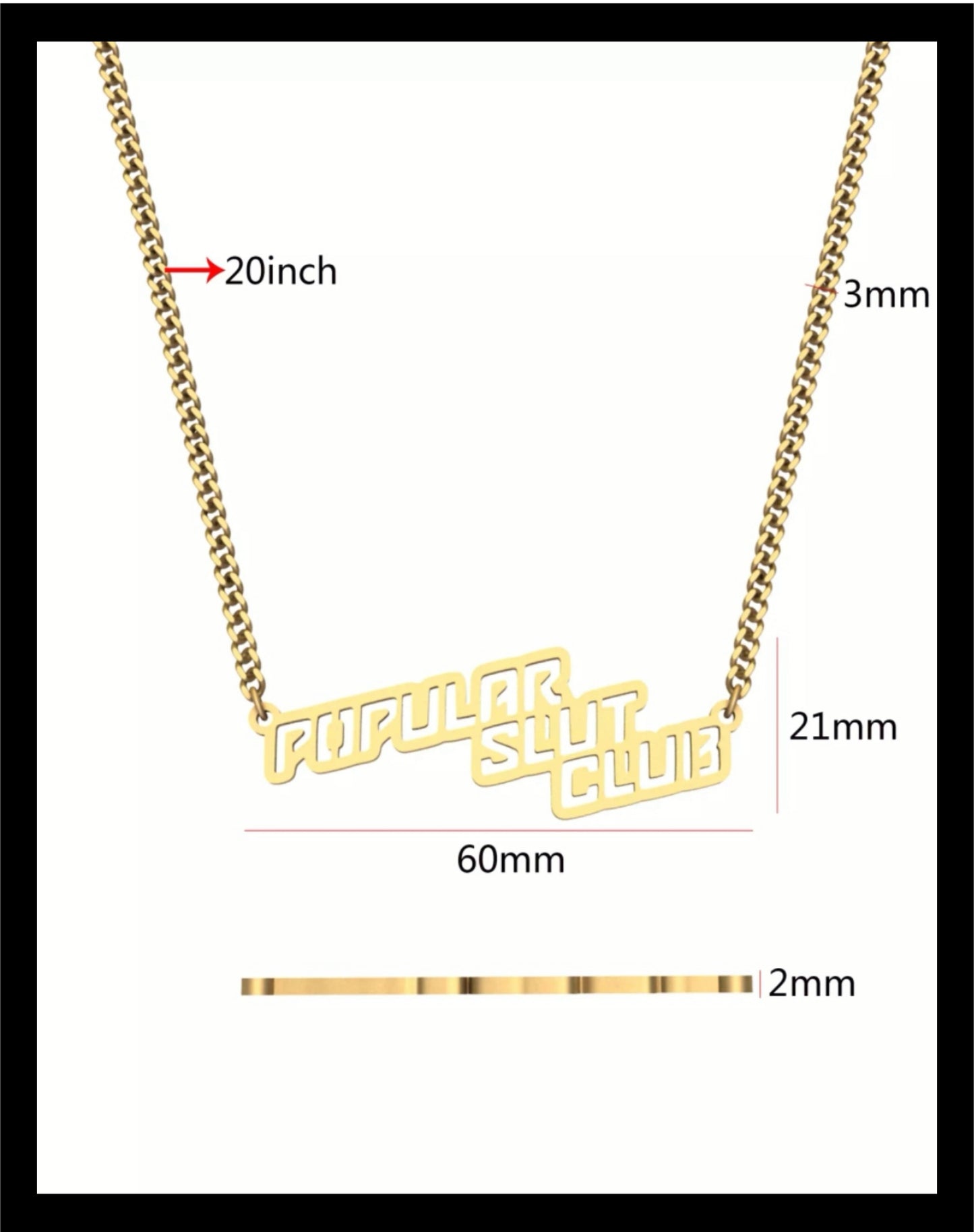 Popular gold necklace