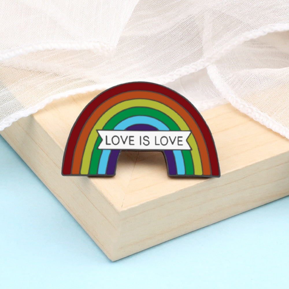 Rainbow LGBTQ Custom Enamel Pins Pride Lesbian Gay Brooch Pansexual Asexual Bisexual Transgender