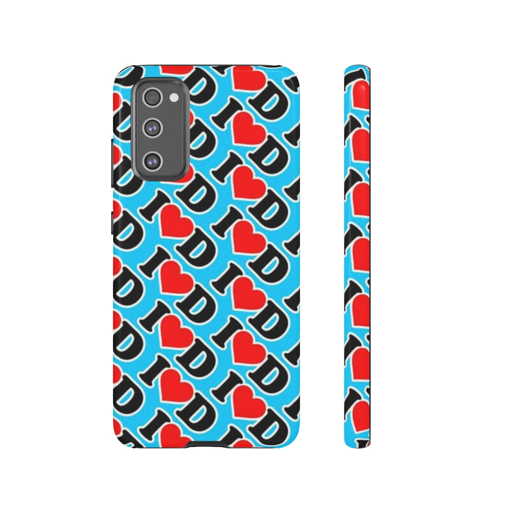 I Heart D all over print Tough Cases BLUE