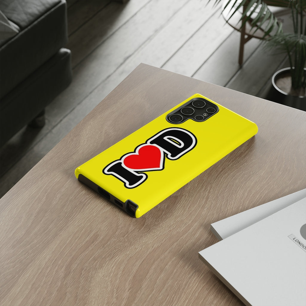 I Heart D Tough Cases YELLOW