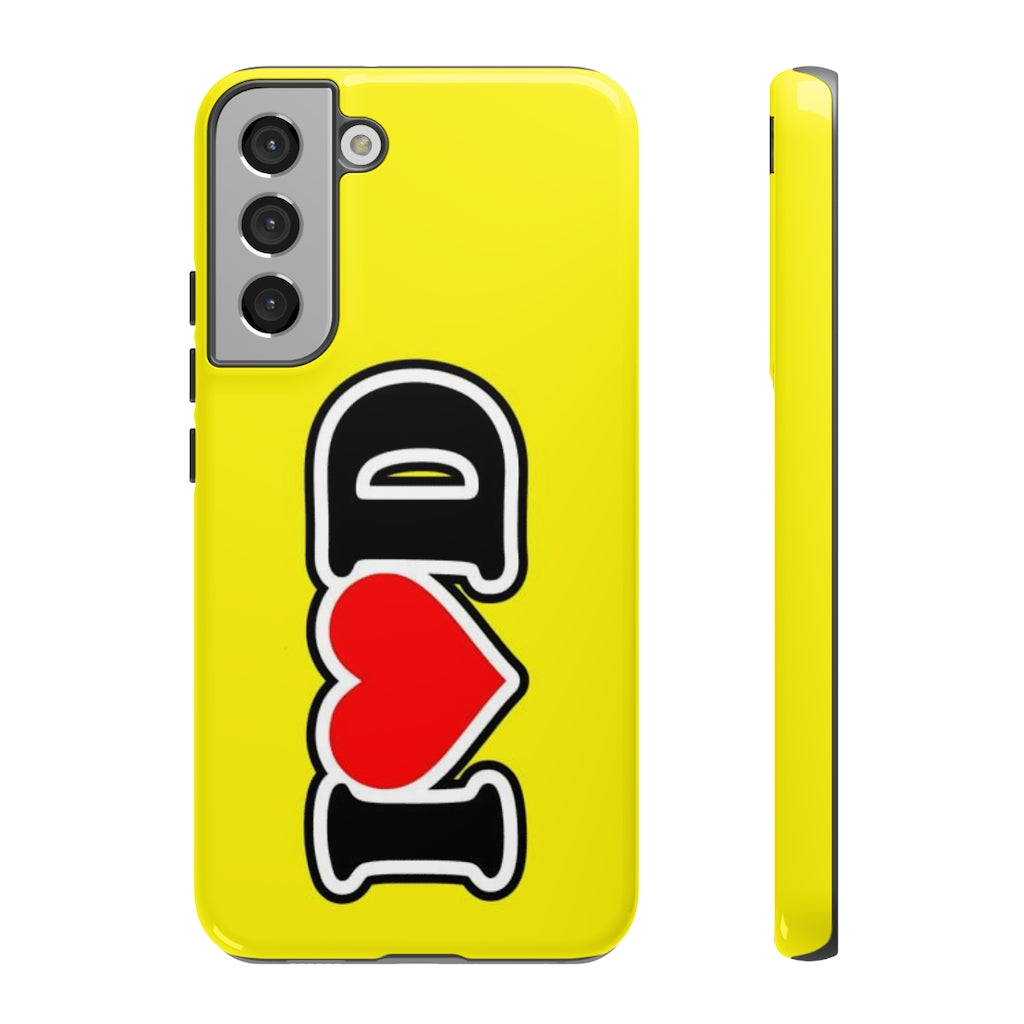 I Heart D Tough Cases YELLOW