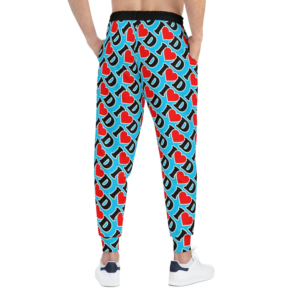 I Heart D Athletic Joggers (AOP) BLUE