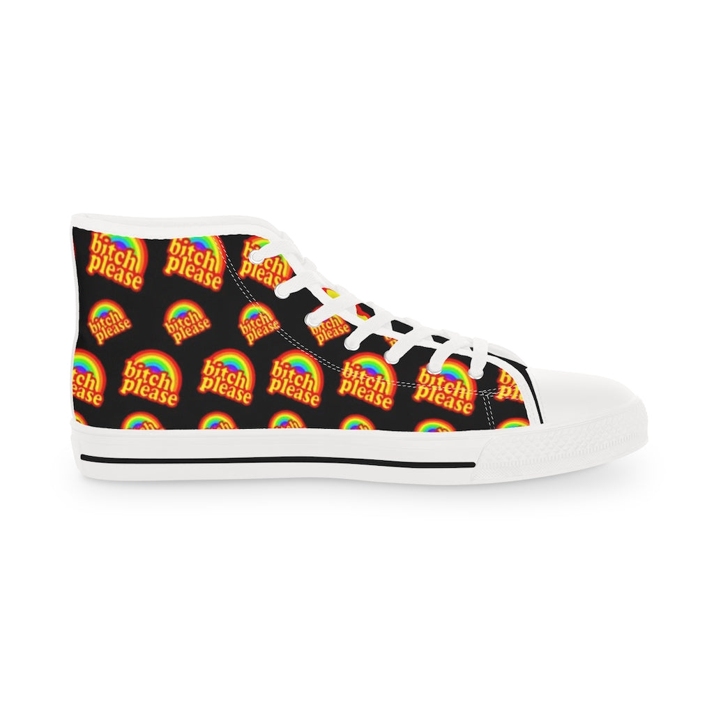 B*tch Please all over print Men's High Top Sneakers